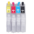 Miniatyrbilde 4 av 10: 4 stk. gjenbrukbare blekkpatroner med permanent chip i 4 farger svart, cyan, magenta, gul T0561 T0562 T0563 T0564