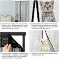 Miniatyrbillede 4 af 5: Udvidende velcro Classic Black Stripe Opgraderings Opbevaringskrog 90*210cm Myggenet Skærmdørgardin