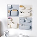 Miniatyrbild 4 av 5: Självhäftande väggfäste, perforerat väggfäste utan förvaringsställ (horisontell ljusgrå),