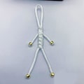 Pikkukuva 5 / 5: Sailor Cord avaimenperäriipus käsintehty neule Ihmisen muotoinen köysi riippuva koriste pussin leikkaustyökaluun Black
