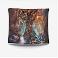 Miniatyrbild 5 av 5: 3D Digital Tapestry Printed Bakgrund Multi Landskap Borstad tyg Art Tapestry (QHGTSS8 150*150)