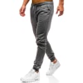 Miniatyrbillede 2 af 4: Solide, elastiske joggingbukser til mænd Dark Gray 2XL