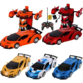 Miniatyrbild 5 av 5: Fjärrstyrd bil för barn 3-12 år gammal, transformerande robotbil RC-bil 2,4 GHz 360° rotationstransformator Leksaksrobotbil