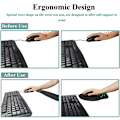 Miniatyrbild 3 av 4: Gummi Slow Rebound Memory Foam Handledsmusmatta Office Keyboard Mat Set Musmatta