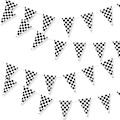 Miniatyrbillede 1 af 4: 30m PE sort gitter racing flag F1 racing string flag