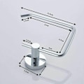 Miniatyrbillede 2 af 5: Toiletrulleholder til badeværelset Rustfrit stål Vægmonteret toiletpapirholder Cirkelbund Sølv LYCXAMES