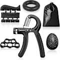 Miniatyrbild 1 av 5: Handgrepp, 5 st Handförstärkare, Handförstärkare, Underarmsförstärkare, 5-60 kg justerbar räknehandgripare Resistance Finger Exerciser Wr