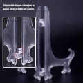 Miniatyrbillede 4 af 5: Klar plast staffeli eller stativ/pladeholdere til at vise billeder 12 stk