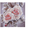 Pikkukuva 1 / 5: Tee-se-itse 5D diamond painting DIY Kit Diamond Art Craft Kodinsisustuslahjat - Vintage kukat 25x25cm