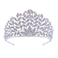 Miniatyrbild 1 av 5: Europeiska och amerikanska barocken Bride Crown Fascinator Strass Hårprydnader Princess Crown Silver