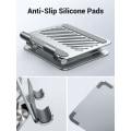Miniatyrbillede 5 af 5: Tabletstativ til skrivebord Dobbeltstangsstativ Aluminium Tabletholder Justerbar base Multi-Angle Riser Hjemmekontortilbehør
