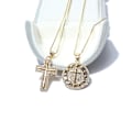 Miniatyrbild 3 av 5: Halsband Cross Metallic Element Choker Modesmycken B1893 19440