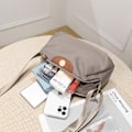 Miniatyrbild 3 av 5: Unisex multifunktionell vattentät Oxford tyg mode midjeväska Casual One Shoulder Messenger bröstväska (khaki
