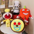 Pikkukuva 1 / 2: Uusi Pizza Tower Pizza Tower Game Ympäröivät nuket Pizza Chef Pehmolelut A Tomato