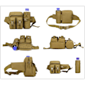 Pikkukuva 3 / 5: Military Tactical Molle System vedenpitävä vyölaukku Nylon Fanny Pack Fanny Pack ulkoilmapullopussilla