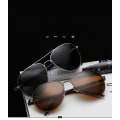 Pikkukuva 5 / 5: Miesten polarisoidut metalliset aurinkolasit Silver frame, black and gray piece