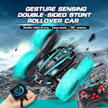 Pikkukuva 5 / 5: Deformation Swing Arm Stunt Car Electric Toy Car Single Remote Control - Tummansininen