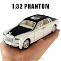 Pikkukuva 2 / 5: 1/32 Alloy Diecast Rolls-Royce Phantom malli Leluautosimulaatio painevalut ja leluajoneuvot Sound Light Collection Lelut pojille lahja
