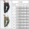 Pikkukuva 2 / 2: Miesten Multi Pockets Cargo Pants Baggy Work Combat Housut Green 3XL