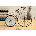 Miniatyrbillede 2 af 4: Jern vægur hjemme soveværelse lydløst ur personlighed ur, sort cykel, 37,5 * 5 * 27 cm,