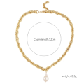 Miniatyrbild 1 av 5: Halsband Pearl Metallic Element Modesmycken B1878 N1903-2
