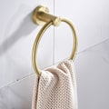Miniatyrbillede 3 af 5: Håndklædering Vægmonteret Rund 304 rustfrit stål til badeværelse eller køkken Gylden håndklædeholder Bruser Badeværelsestilbehør 16 cm