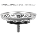 Miniatyrbillede 4 af 5: 2 stk Vask si/vaskprop Vaskprop hul Køkken/badeværelse si Diameter 84mm med kugleende, rustfrit stål