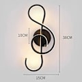 Miniatyrbillede 2 af 5: Moderne LED Væglampe Kreativ Indendørs Væglampe, Nodeform, 22W LED Strip Minimalistisk Aluminium Kunstdekoration til
