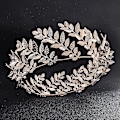 Miniatyrbillede 4 af 4: Krone Ornament Brude Bryllup Tilbehør Simple Legering Blade Brude Galvanisering Kjole Smykker