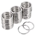 Miniatyrbillede 1 af 4: 50 stk Rustfrit stål Praktisk Holdbar Genanvendelig Let Flad Split Ring Nøglering Medarbejder Venner