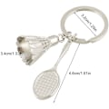 Miniatyrbillede 1 af 2: Badmintonketcher nøglering - 2 stk