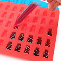 Miniatyrbillede 3 af 5: Chokoladeform, silikone, 2 dråber, 4 STK*50