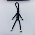 Pikkukuva 1 / 5: Sailor Cord avaimenperäriipus käsintehty neule Ihmisen muotoinen köysi riippuva koriste pussin leikkaustyökaluun Black