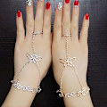 Miniatyrbillede 4 af 4: Kvinder hul sommerfugl link luksus kæde finger ring armbånd mode smykker Golden