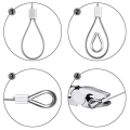 Miniatyrbillede 4 af 5: Wire Rope Kit, Havestål Wire Rope Strammer, Rustfrit Steel Rope Ophængningssæt, 30m Nylonbelagt rustfrit ståltov til tøjsnor Teltreb, 56