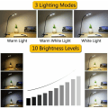 Miniatyrbillede 2 af 5: Sort Clip-on-læsebordslampe USB-bordslampe 10-niveau dæmpbar LED-bordslampe， Velegnet til sovesale, soveværelser, personlig spa