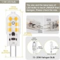 Miniatyrbild 3 av 5: G4 LED 1,5W glödlampa, 180LM, AC/DC 12V belysningslampor motsvarande 20W halogen, varmvit 3000K, ej dimbar, repla