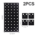 Miniatyrbillede 2 af 5: Wall Control Pegboard Rack Horisontal Pegboard - Let at installere Peg Boards S black