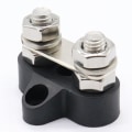 Miniatyrbillede 5 af 5: 2 STK Heavy Duty terminalskrue fast ledningsstik (sort dobbeltstuds M6 med fane 80A)