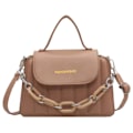 Miniatyrbillede 1 af 4: Retro taske sommer mode trend koreansk version af kæden enkel vestlig stil messenger enkelt skulder lille firkantet taske (khaki)