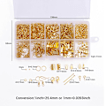 Miniatyrbillede 2 af 4: DIY Øreringe Tilbehør Ørering Materiale Perler Materiale Pakke Håndlavede smykker Tilbehør -Guld