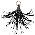 Miniatyrbillede 2 af 2: Fashion Car Pendant Nøglering Kvinder Håndtaske Nøglering Ring Holder Charm Pu Læder kvaster Taske Tilbehør (sort)