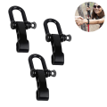 Miniatyrbild 2 av 5: Piao 3 stycken U-format spänne utomhusparaplyrep Armband Tillbehör Justeringsspänne U-format stålspänne Gun Black Suit