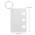 Miniatyrbillede 3 af 3: 6 stk Heat Transfer Sublimation Blanks nøglering til mors dag fars dag
