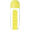 Pikkukuva 1 / 5: 2-in-1 kannettava pillerirasia/pullo - 600 ml (keltainen)