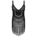 Miniatyrbillede 1 af 3: kvinder Boho Holiday Beach Sexet Bikini Cover Up Kjole Hæklet Lace Fringe Badetøj M