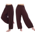 Miniatyrbillede 1 af 2: Yogabukser med brede ben til kvinder Coffee 2XL