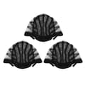 3 st Elastisk Perukmössa Svart Nylon Andningsbar Stretchig Falsk Hårnät för Cosplay Makeup