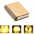Miniatyrbillede 5 af 5: Varm gul 2,5 W Page Turn Creative Night Light Mini Foldebog Lys USB Genopladeligt Lithium Batteri Genopladeligt LE