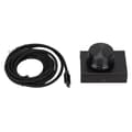 USB Volymkontroll Enkel Knapp Tyst 2m 6.6ft Kabel Metallfodral Svart PC Volymratt för Windows